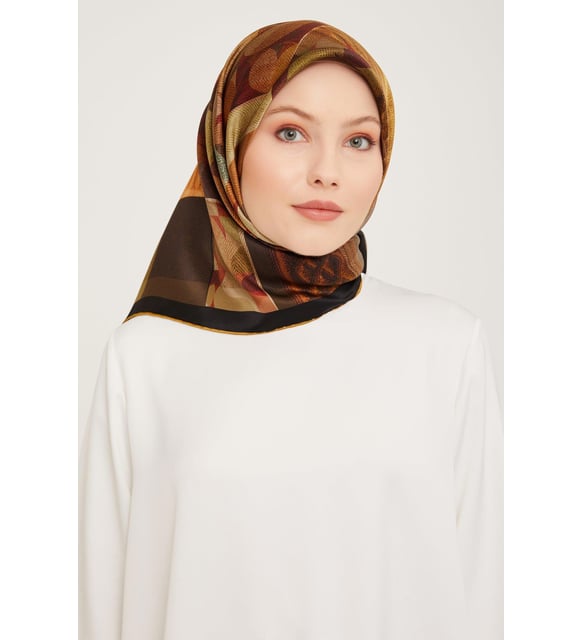 9009-33 ARMİNE Sura İpek Eşarp Nostalji 9009-33